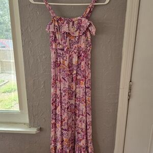 Floral Pink and Purple Maxi Dress